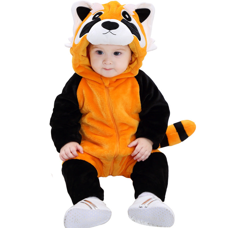 Qile Rabbit Baby One-Piece Spring Baby Out Clothing Infant Baby Climbing Clothing Animal Series Single Layer Main Chain