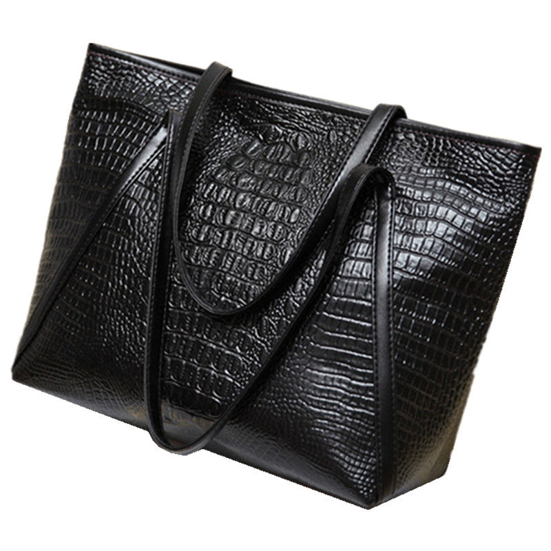 Elegant Crocodile Pattern Shoulder Bag