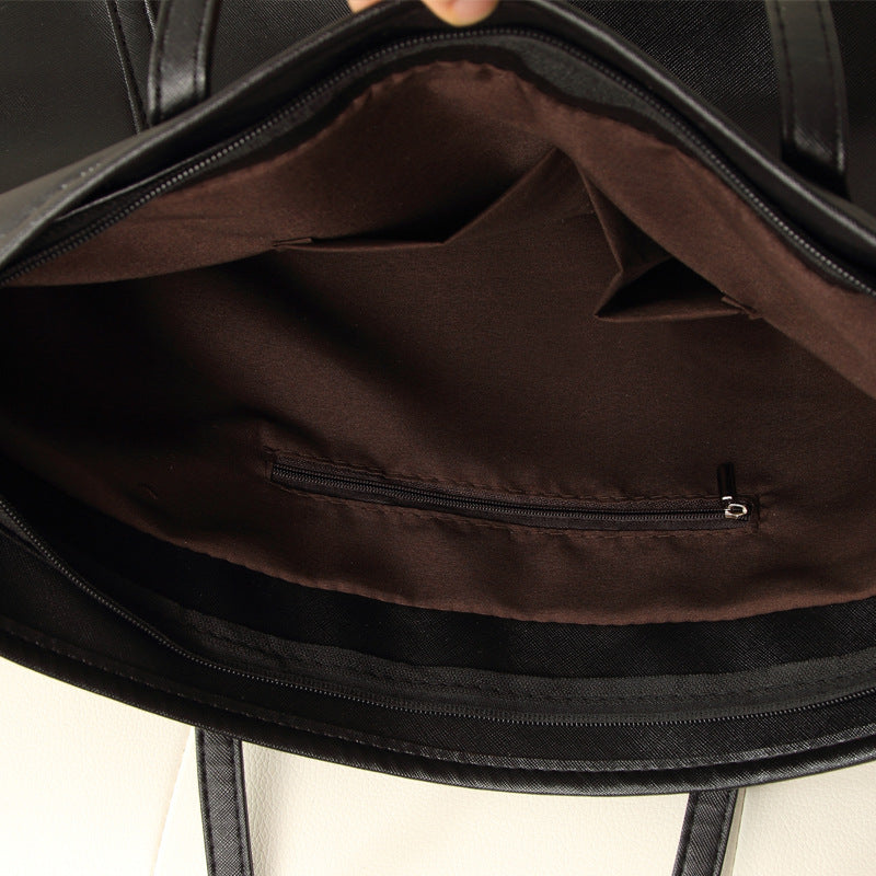 Elegant Burgundy Leather Tote Bag