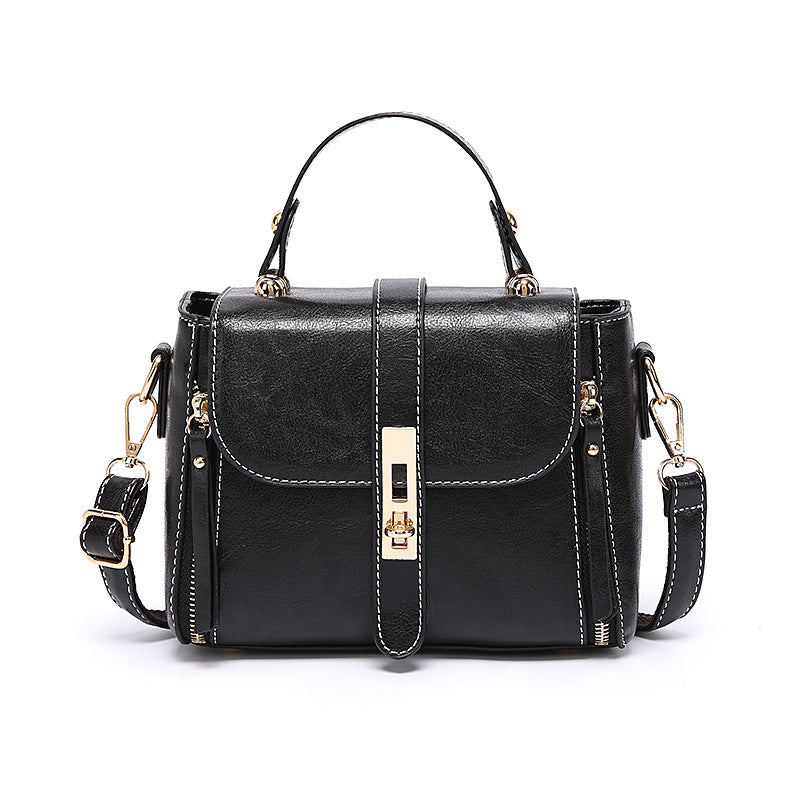 Retro Oil Wax Leather Women's Shoulder Bag