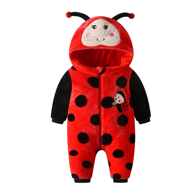 Qile Rabbit Autumn New Infants and Toddlers Two-color Cartoon Animal Trend Fashion Styling Single-layer Comfortable Romper