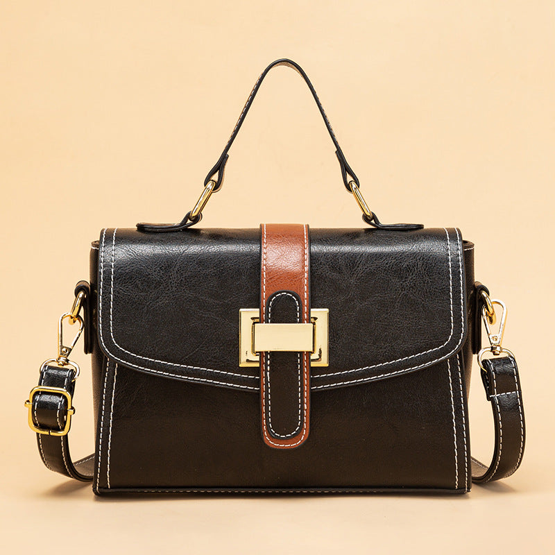 Retro Oil Wax Leather Bag – Chic & Spacious