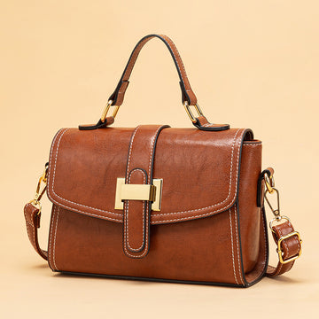 Retro Oil Wax Leather Bag – Chic & Spacious