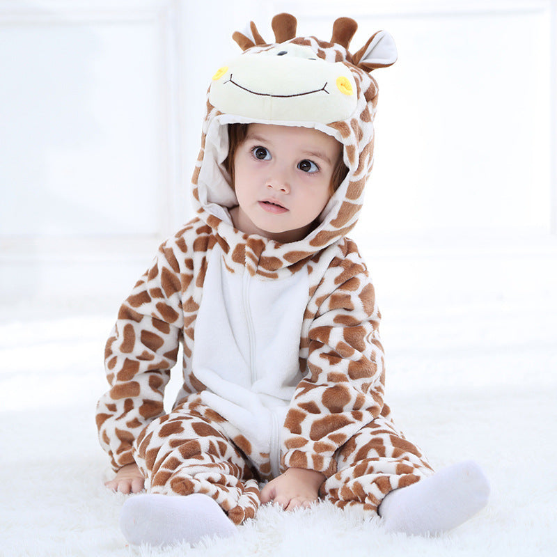Spring and Autumn new animal-shaped jumpsuit Romper single-layer baby clothes Qile Rabbit wholesale H3360