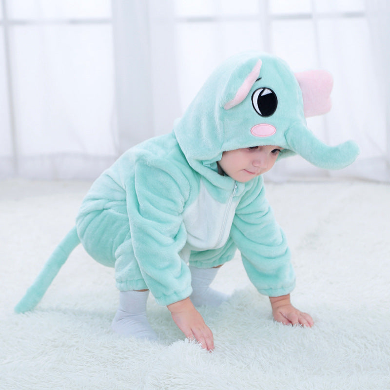 Spring New Cartoon Animal Shape onesie Climbing Clothing Romper 0-3 Year Old Children's Clothing Qile Rabbit H2461