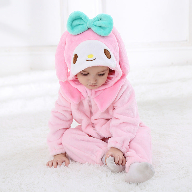 Spring and Autumn new animal-shaped jumpsuit Romper single-layer baby clothes Qile Rabbit wholesale H3360