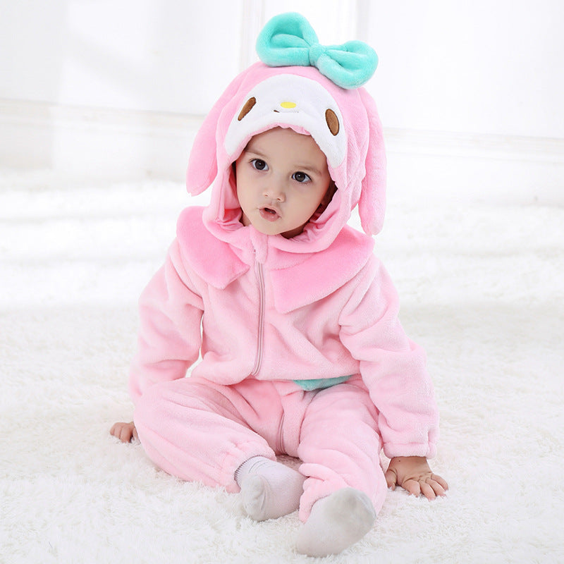 Spring and Autumn new animal-shaped jumpsuit Romper single-layer baby clothes Qile Rabbit wholesale H3360