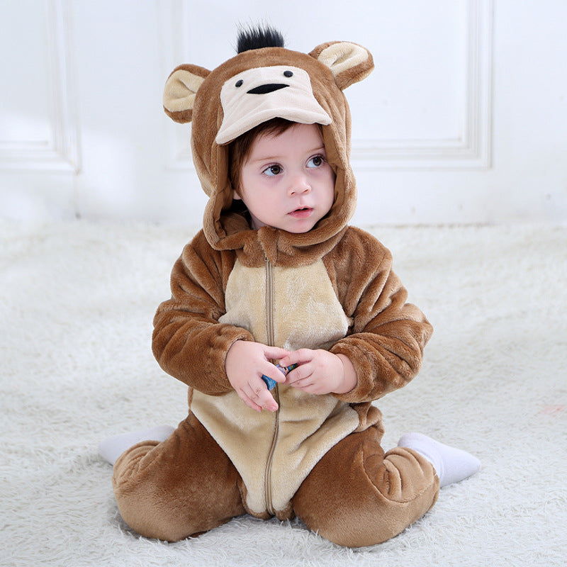 Spring and Autumn new animal-shaped jumpsuit Romper single-layer baby clothes Qile Rabbit wholesale H3360