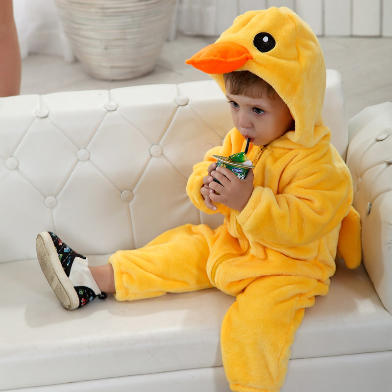 Qile Rabbit autumn new baby outing clothes wholesale flannel three-dimensional shape one-piece Romper Total link