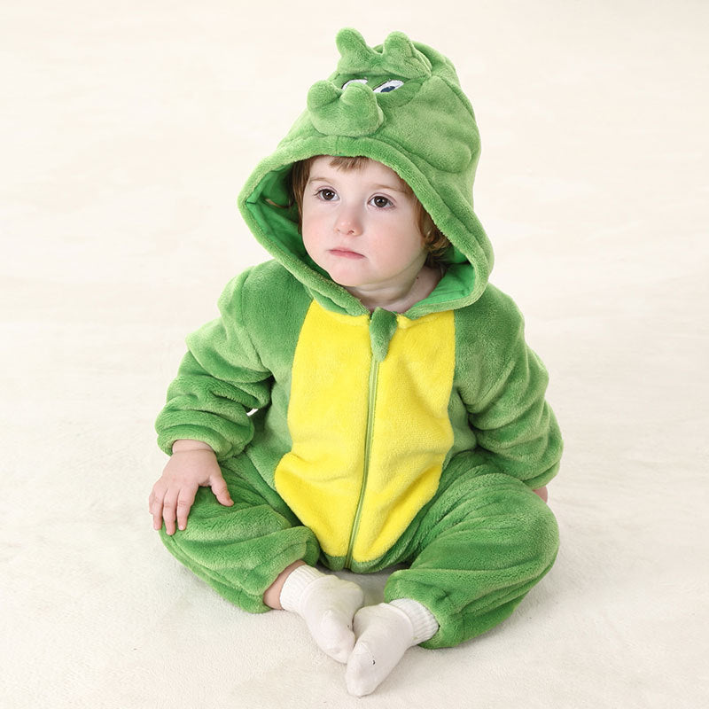 Qile Rabbit autumn new baby outing clothes wholesale flannel three-dimensional shape one-piece Romper Total link