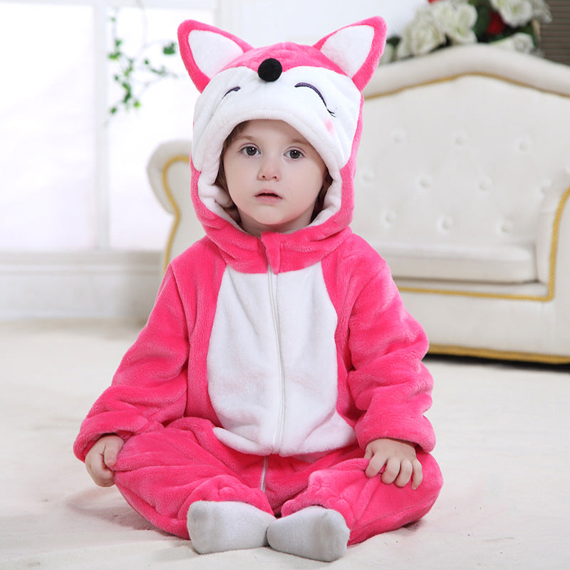 Qile Rabbit autumn new baby outing clothes wholesale flannel three-dimensional shape one-piece Romper Total link