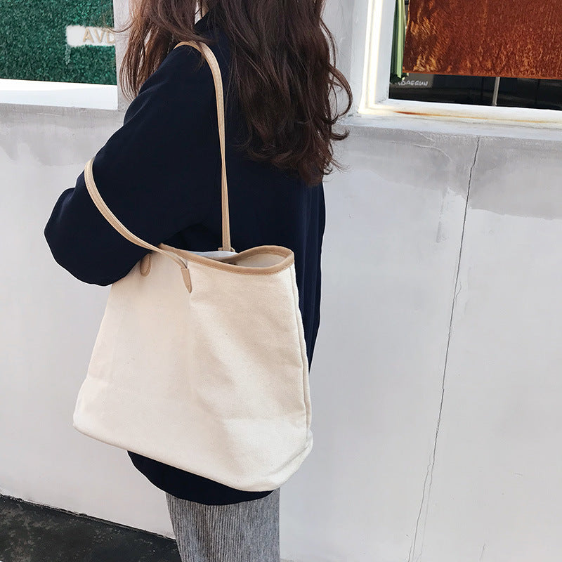 Chic Korean-Style Canvas Bag – Elegant, Spacious & Everyday Ready