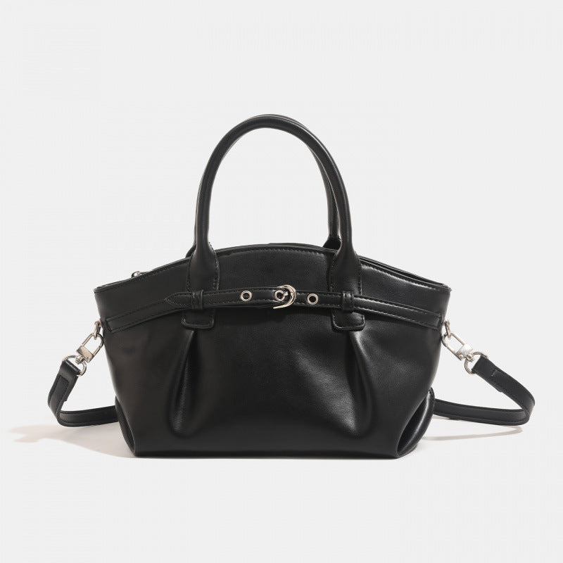 2025 autumn new niche design dumpling bag fashion casual handbag white commuter versatile messenger bag women