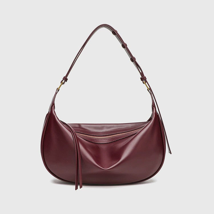 Cross-border women's bag 2025 new fashion texture shoulder messenger bag versatile niche design underarm dumpling bag