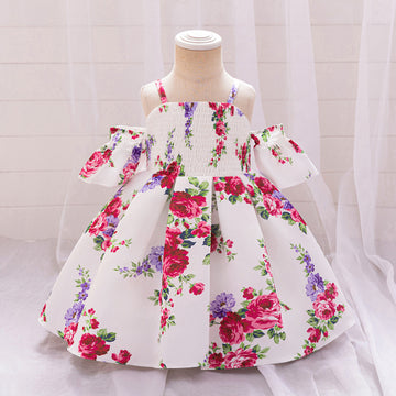 AliExpress Baby Year Old Flower Girl Dress Infant Suspender Wedding Dress Dress Girl Baby Hundred Days Capture Week Dress