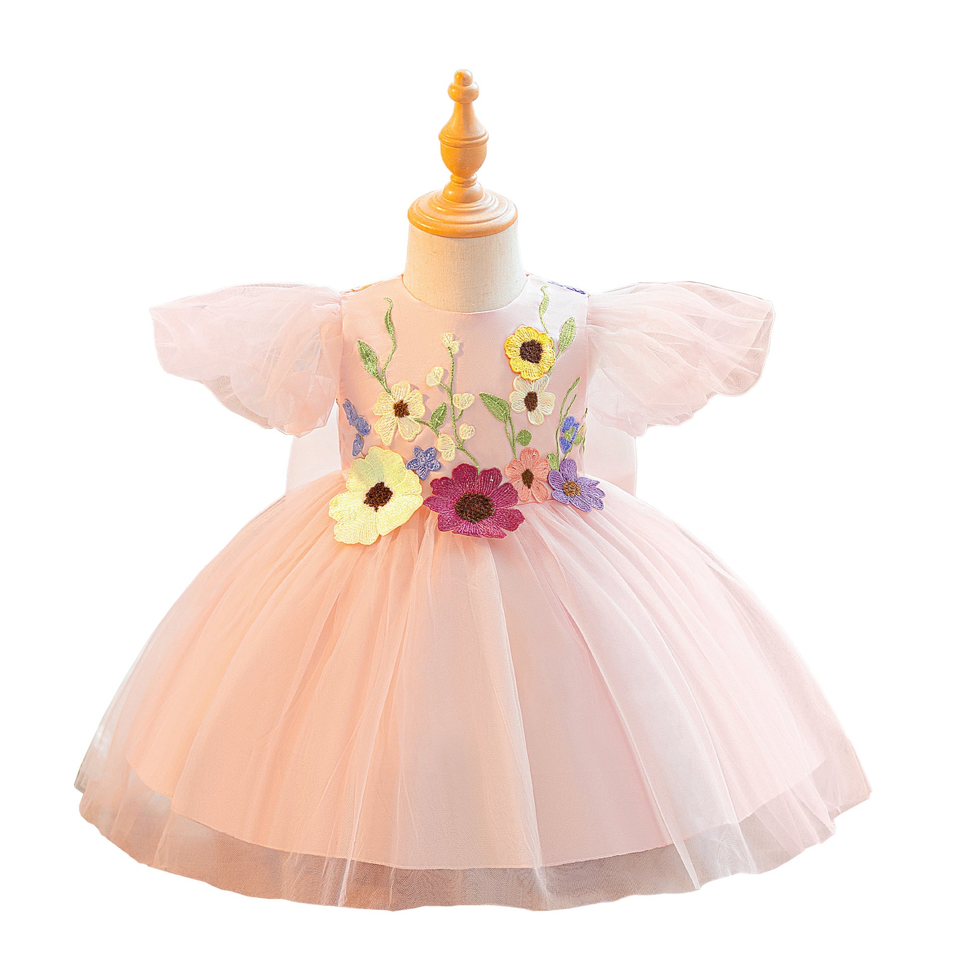 One-year-old dress baby girl high-end 2025 new girl grab week birthday Chinese children's princess dress foreign summer