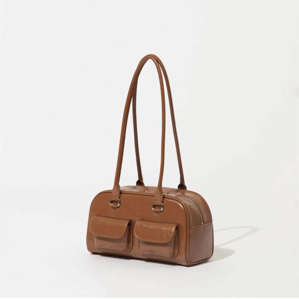Oil Wax Leather Double Bag – Retro & Versatile