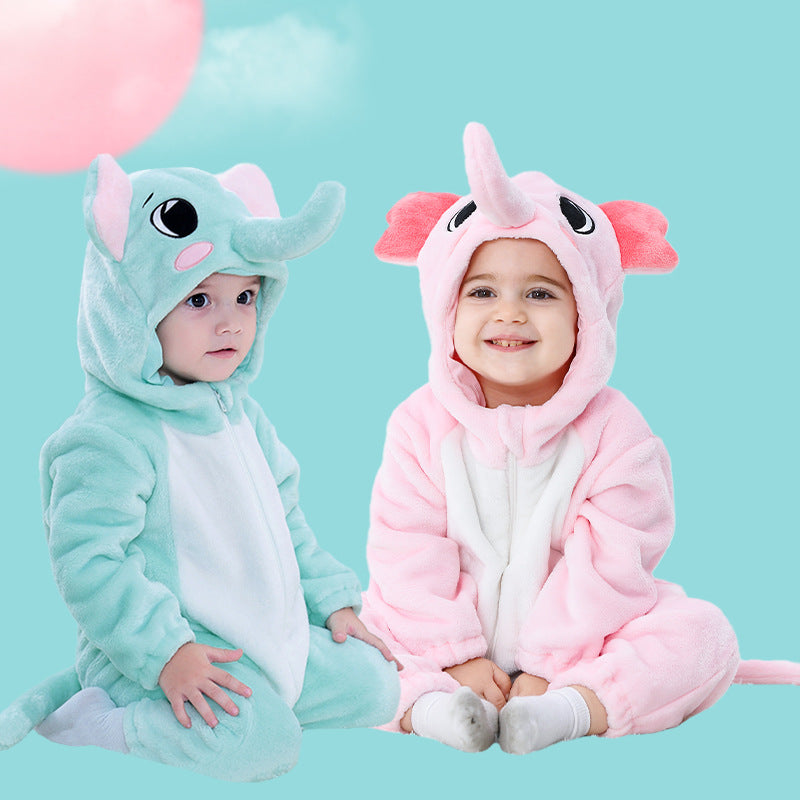 Spring New Cartoon Animal Shape onesie Climbing Clothing Romper 0-3 Year Old Children's Clothing Qile Rabbit H2461