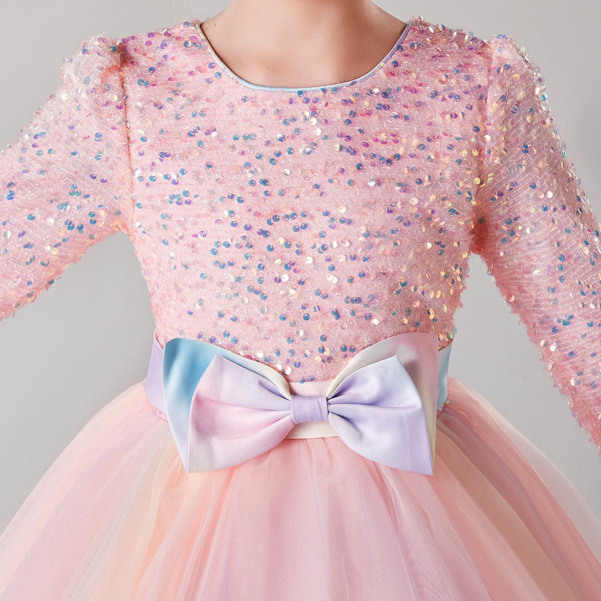 Middle-aged and older children's long-sleeved dress