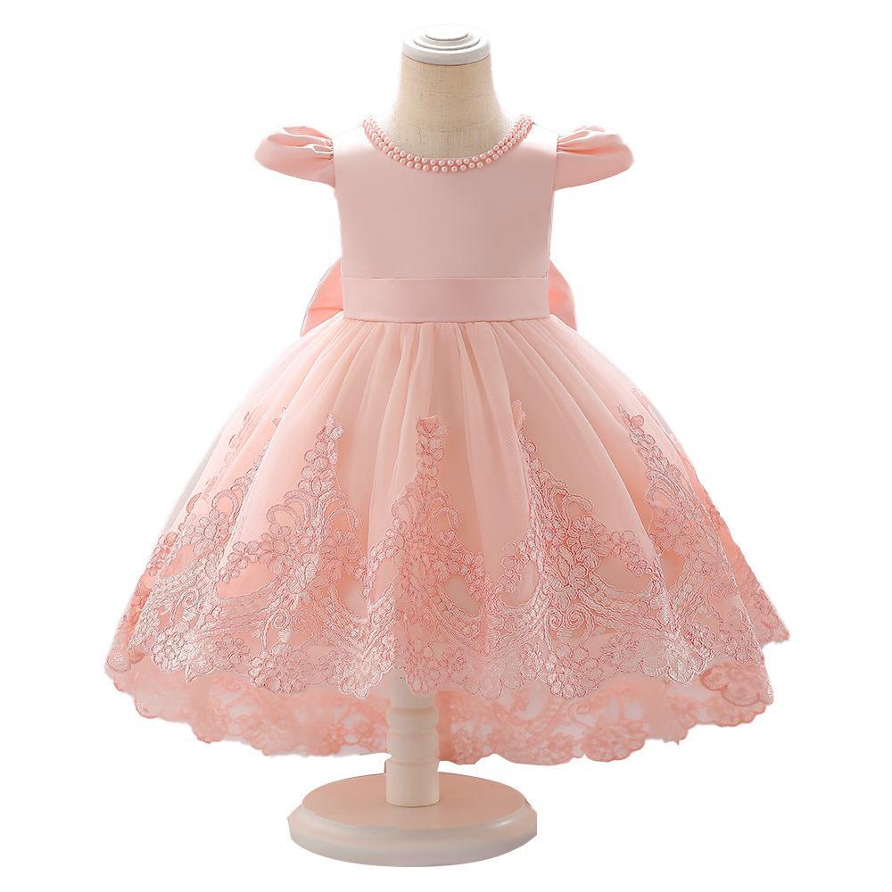 Princess new girls dress trailing puffy gauze skirt children's stage catwalk performance dress birthday banquet gift