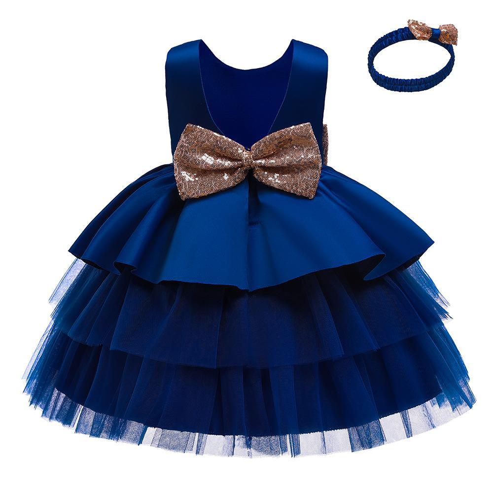 2023 Amazon Sources Children's Dress Princess Dress Girls Baby Fluffy Cake Dress Big Children's Birthday Dress