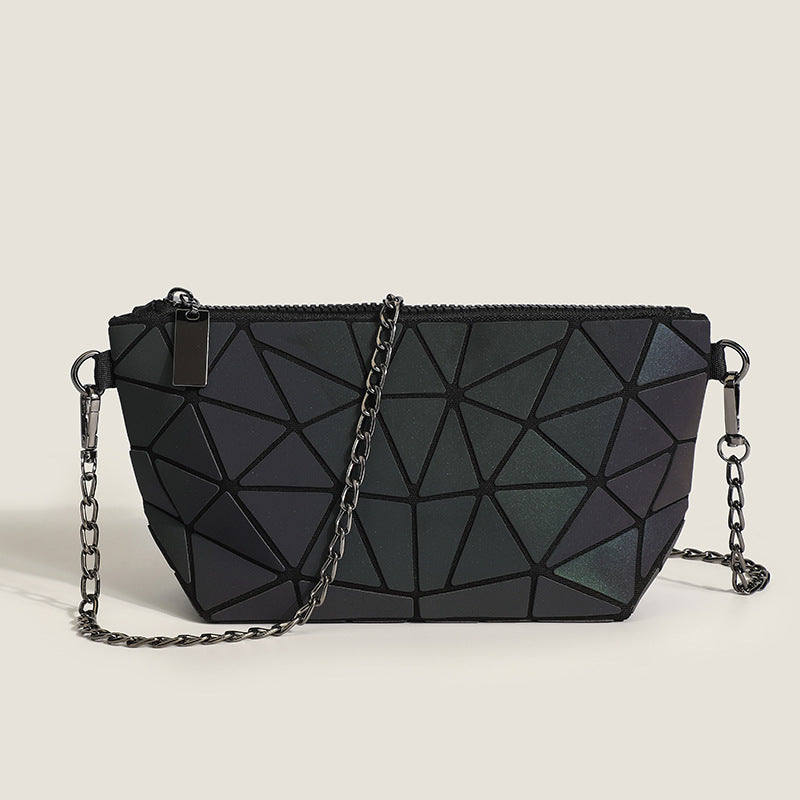 Women's Trendy Geometric Rhombus Laser Shoulder Bag