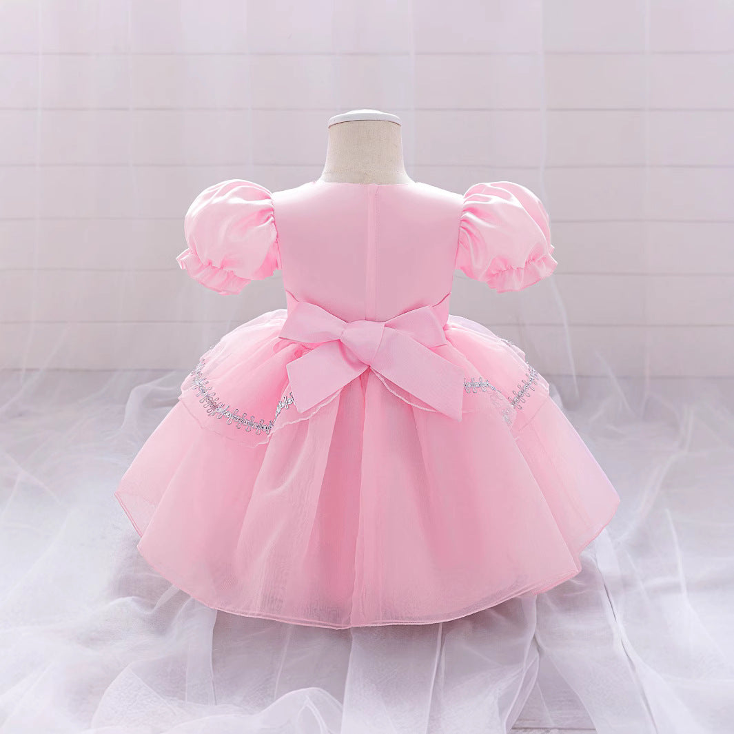 Amazon new Cinderella short-sleeved princess skirt foreign trade children's clothing girls dress girl dress dress dress