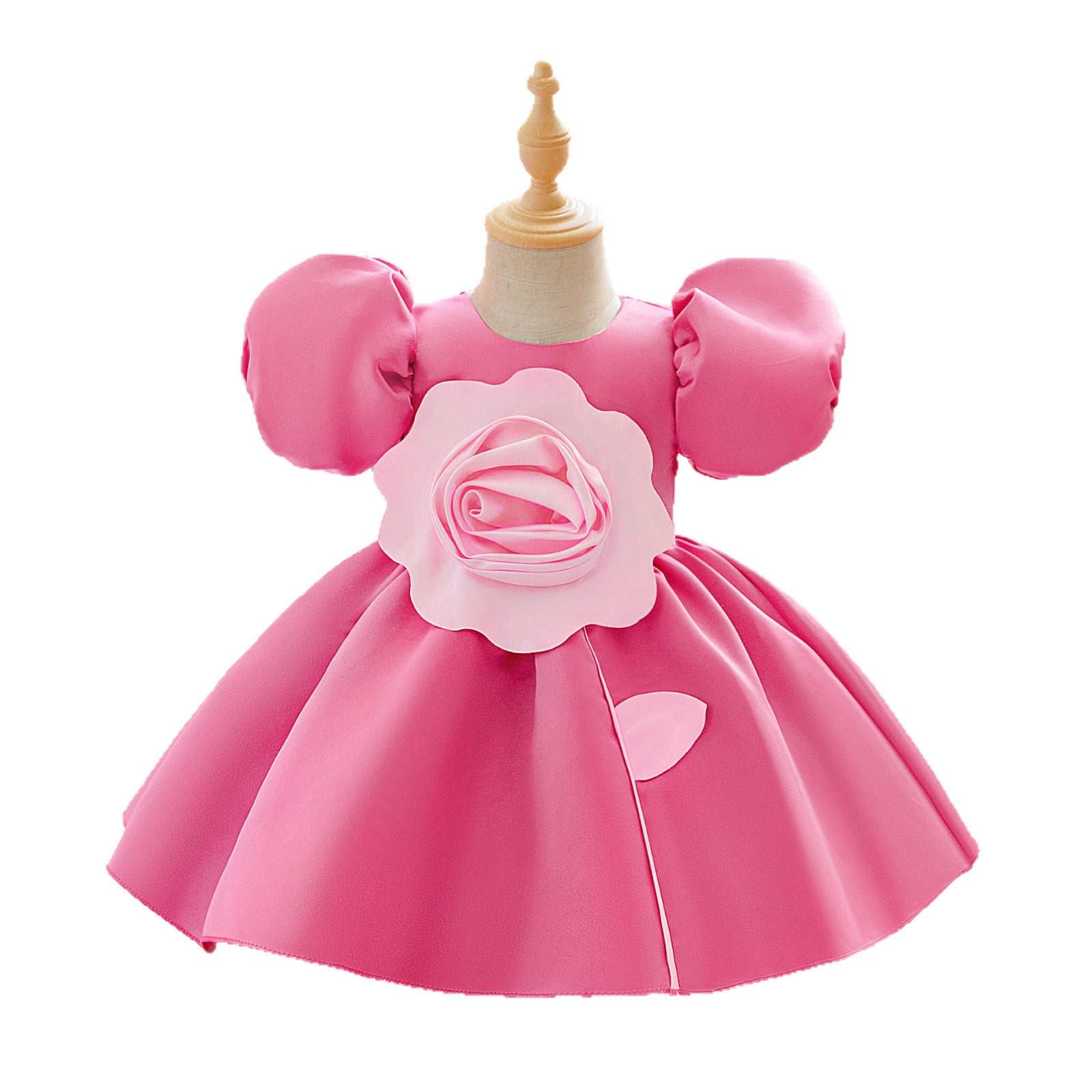 Ins children princess dress girls year old banquet dress baby baby flower girl wedding dress big flower dress