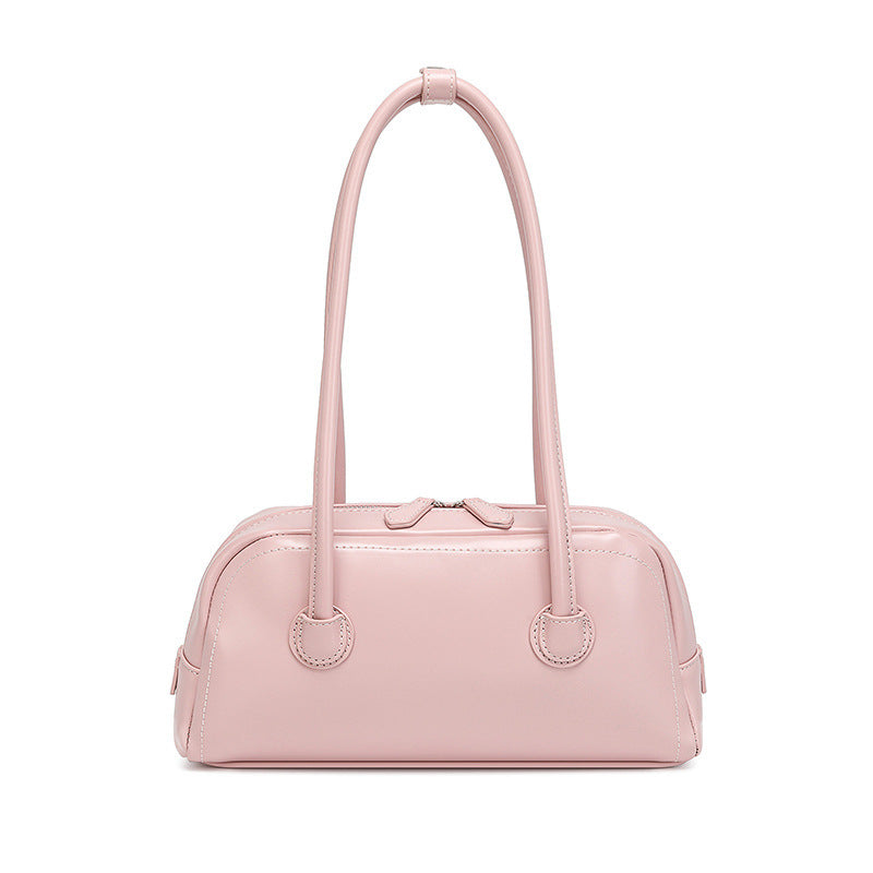 2025 new niche design French bowling tote bag versatile simple large capacity portable shoulder armpit bag