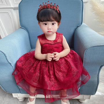 AliExpress Amazon baby dress baby embroidery trailing children's dress skirt, European and American foreign trade girls wash dress