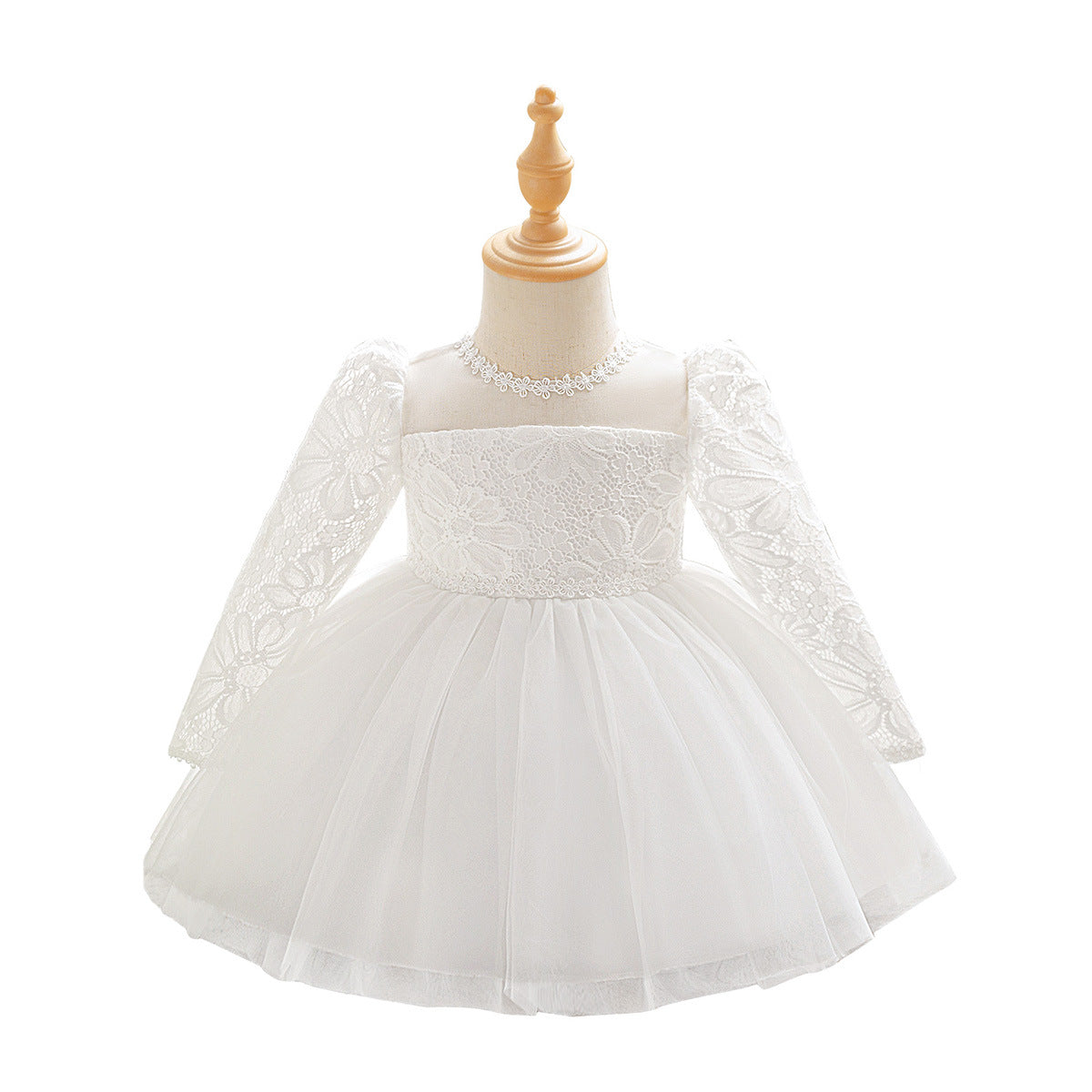 White children's dress 2025 new princess dress banquet fashion dress host piano performance clothes