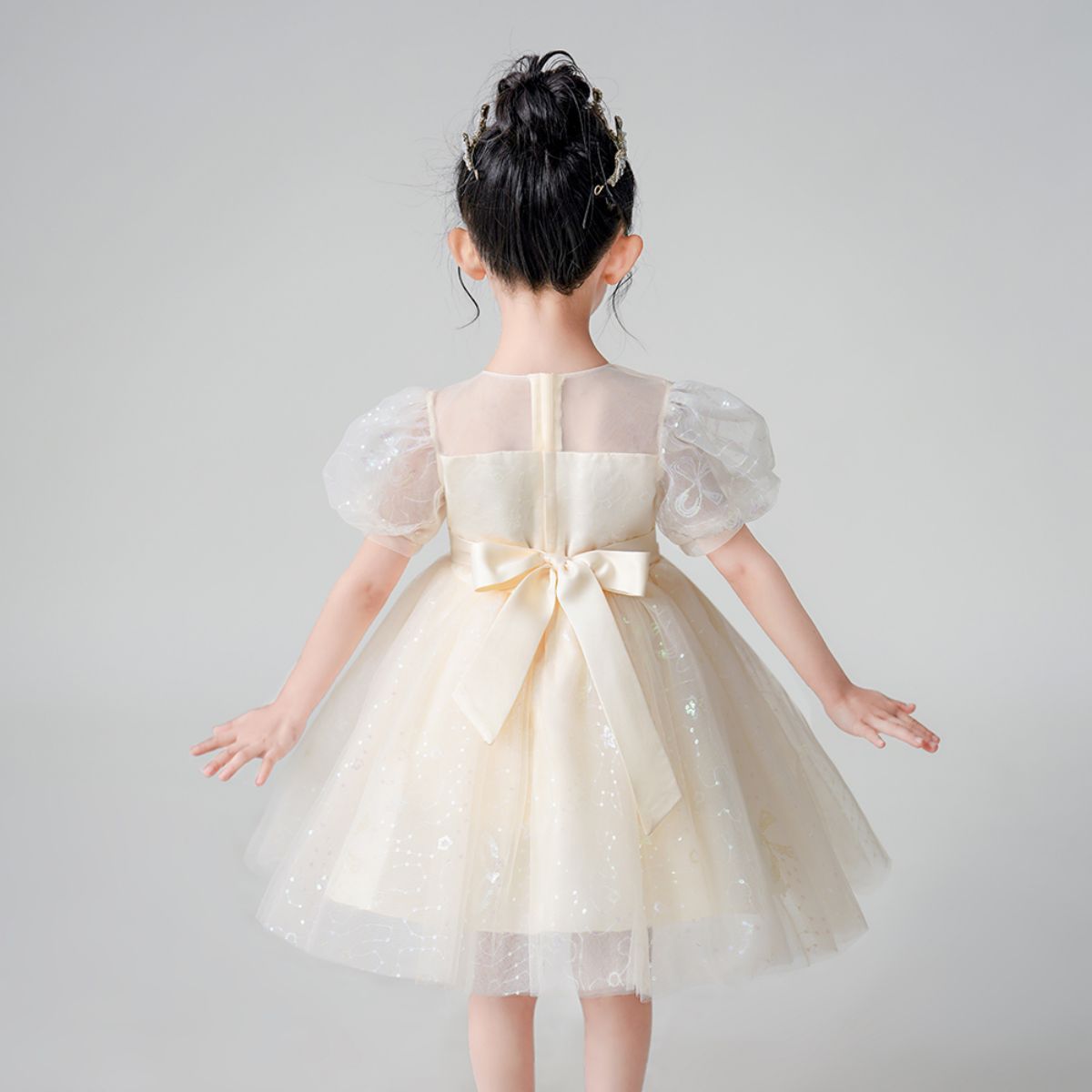 Bubble sleeve princess dress