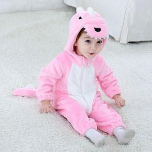Qile Rabbit Spring and Autumn Styling Clothing Infant Cute Multicolor Dinosaur Three-dimensional Tail onesie H3340