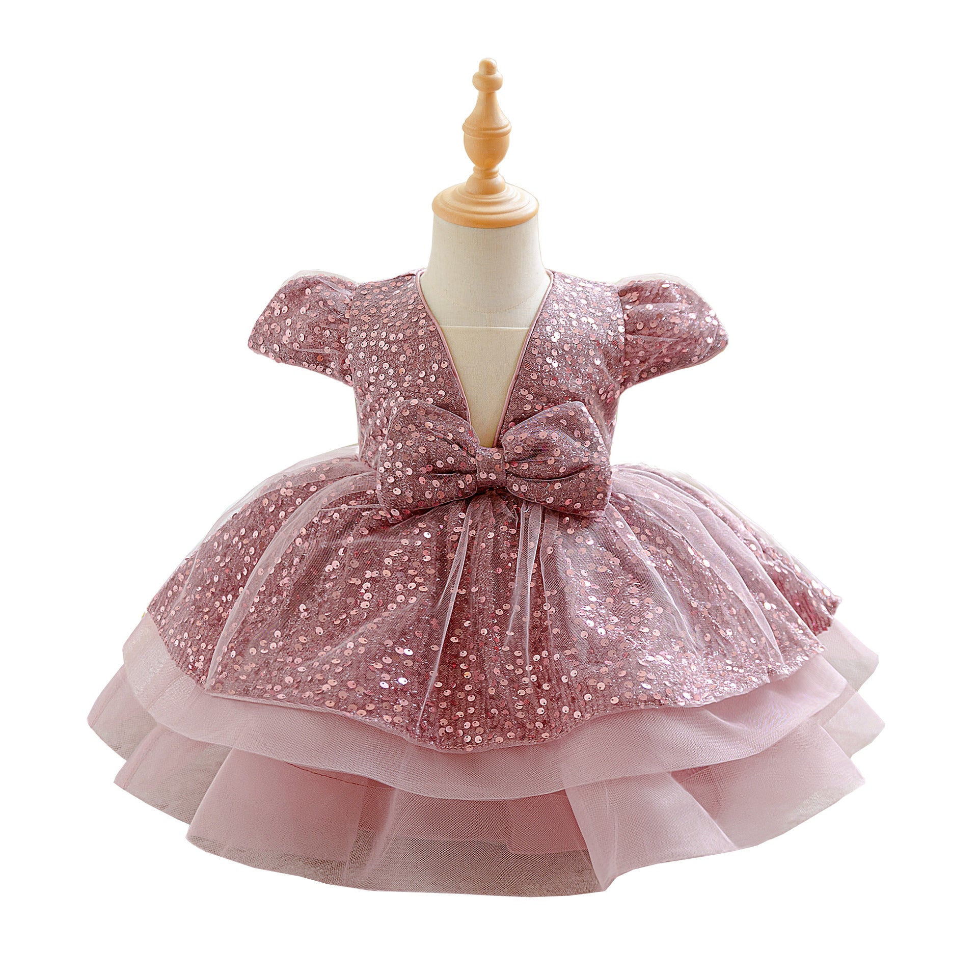 Amazon fairy girl princess dress 2025 autumn new heavy industry sequined catwalk dress South East Asia sources