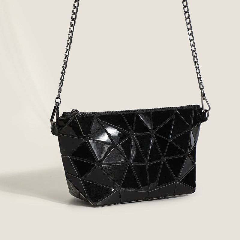 Women's Trendy Geometric Rhombus Laser Shoulder Bag