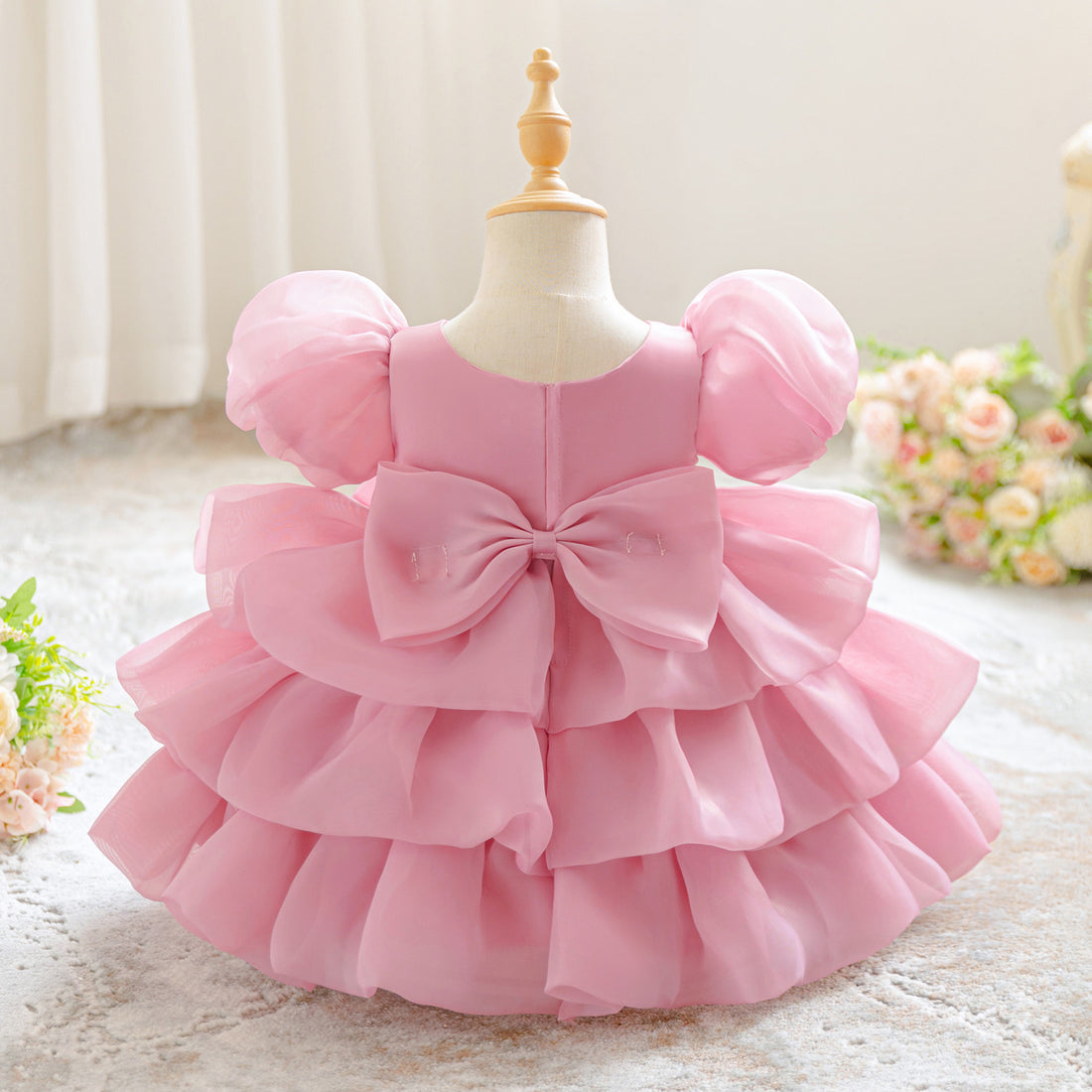 European, American Amazon Girls' Year Dress Dress Baby Fluffy Cake Dress Children's Flower Princess Dress Banquet Dress