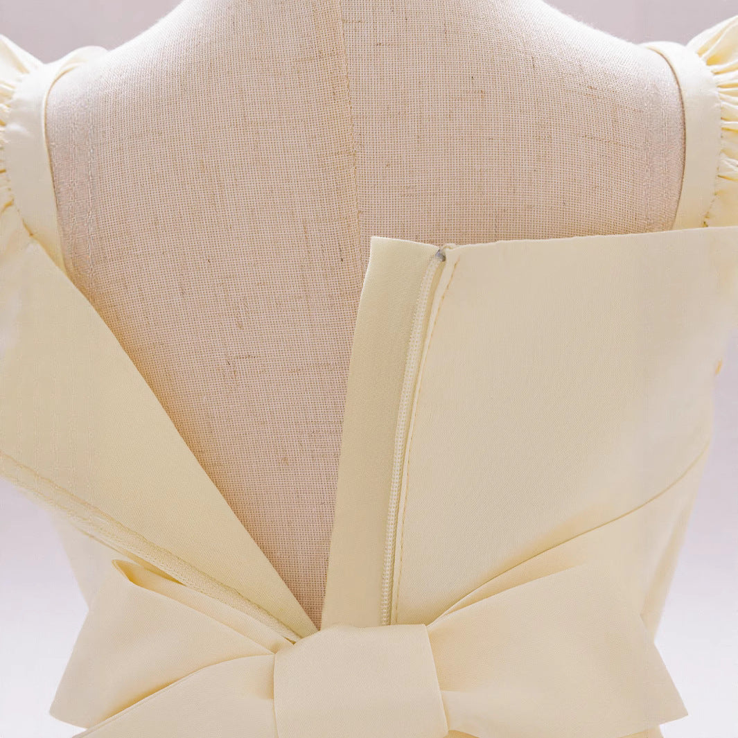 Amazon children's fluffy princess dress flower girl wedding dress girl baby grab week dress birthday party dress dress dress