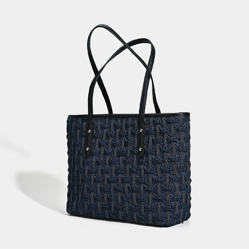 Premium commuter tote bag large-capacity bag female 2025 new super fire college student class shoulder armpit bag