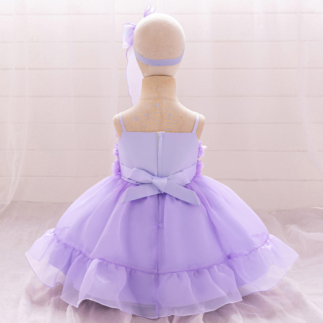 Cross-border high-end summer girls' dress one-year-old children's princess dress fluffy mesh flower girl wedding dress festival spot