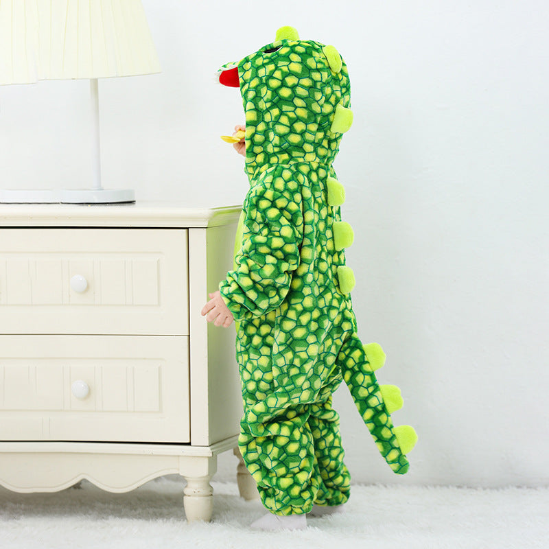 Autumn new baby flannel shape Romper monster shape with three-dimensional tail one-piece Romper