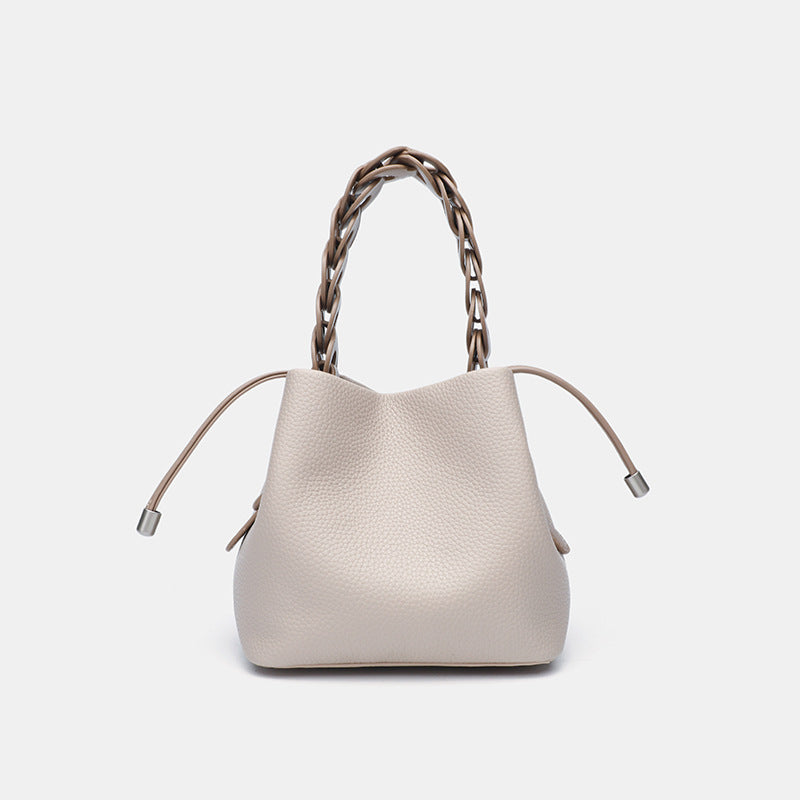 Bucket bag women's 2025 new summer versatile shoulder messenger bag women's niche commuter portable women's bag small