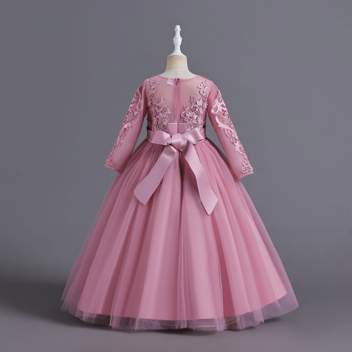 Long Sleeve Fluffy Dress Skirt