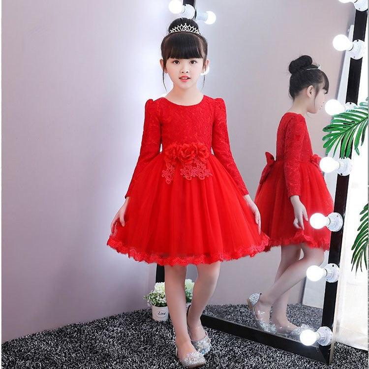 Children's big bow princess dress