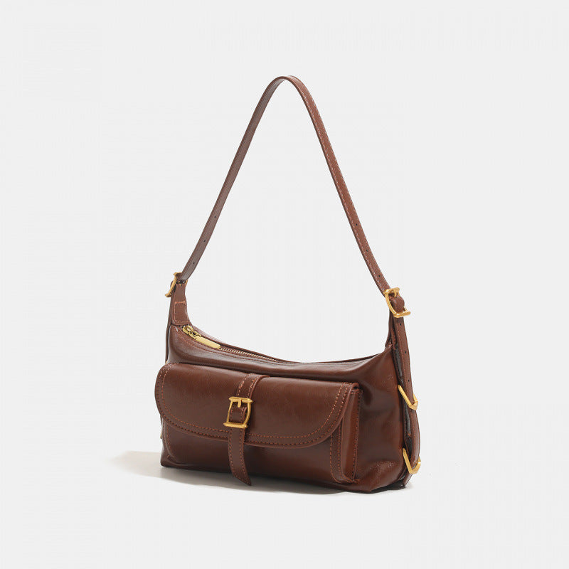 Niche handbag women's 2025 autumn and winter lock Korean version of the new simple commuter shoulder underarm messenger bag women's bag