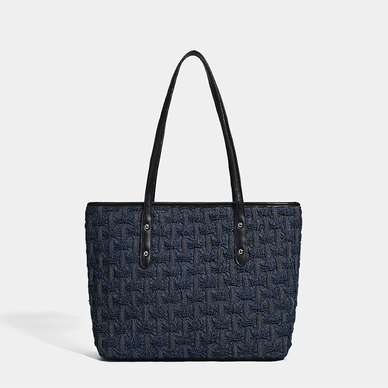 Premium commuter tote bag large-capacity bag female 2025 new super fire college student class shoulder armpit bag