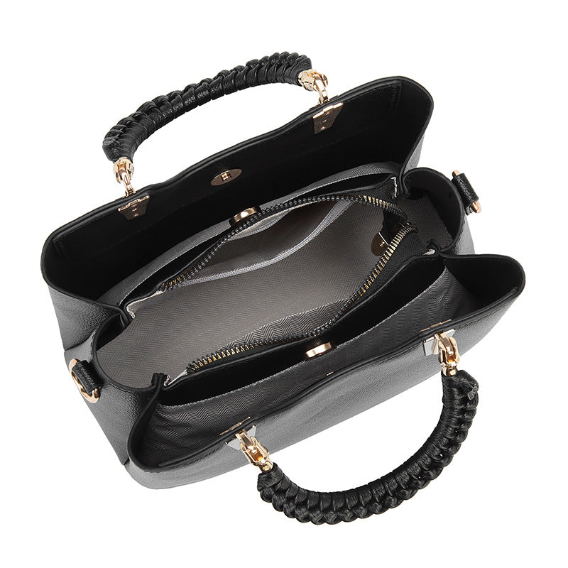 New cross-border autumn and winter foreign trade women's bags simple and fashionable women's shoulder bags crossbody portable versatile atmospheric soft leather bags