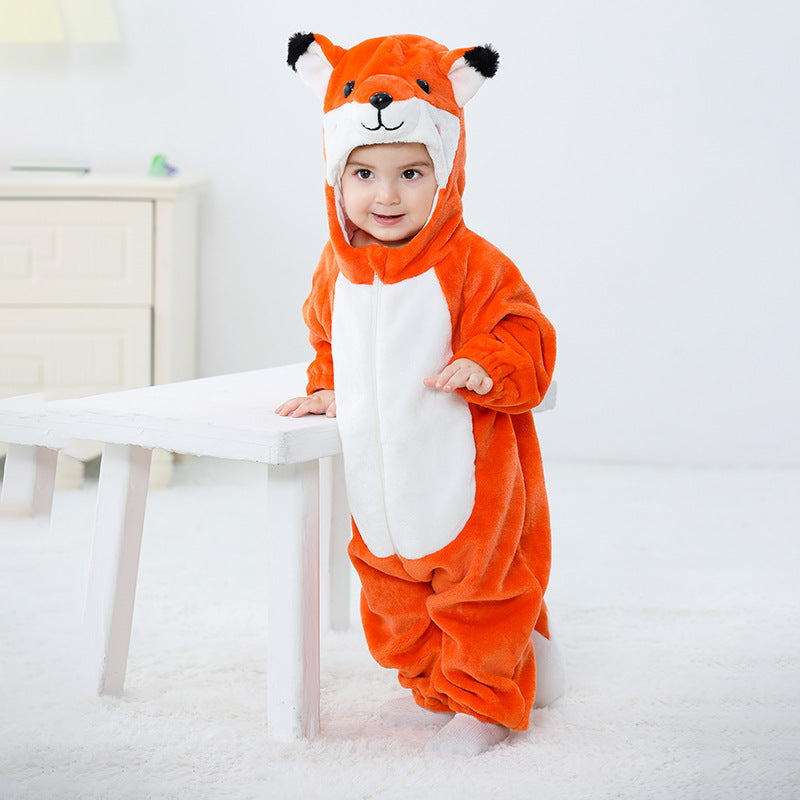 Autumn new infant and toddler animal-shaped one-piece Romper cute little fox-shaped one-piece Romper