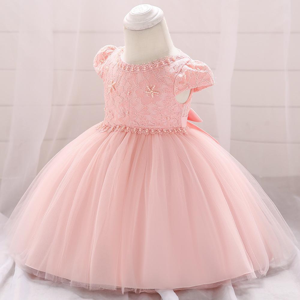 Foreign Trade Infant Dress Girls Lace Mesh Princess Fluffy Dress Baby Birthday European and American Style