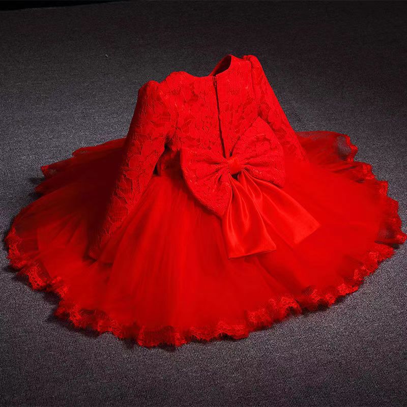 Children's big bow princess dress