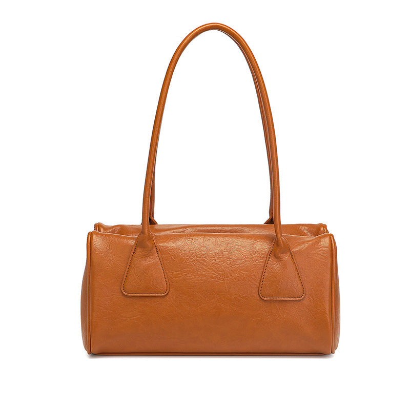 2025 new trendy Korean niche design retro foreign style baguette bag versatile large capacity portable shoulder armpit bag